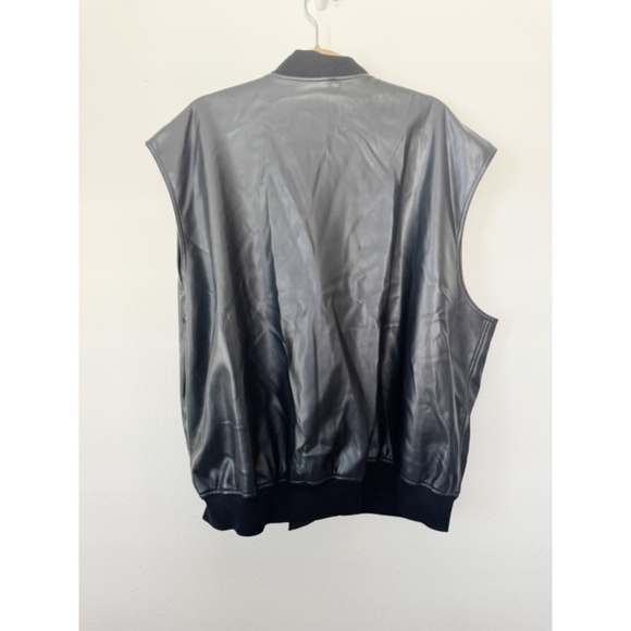 NWT The Frankie Shop Slane Sleeveless Faux Leather Jacket Black XS/S - Picture 5 of 12
